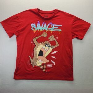 Looney Tunes Men's XL Officially Licensed Taz Tasmanian Devil Savage Tee T-Shirt